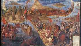 Conquista de Tenochtitlan. Artista desconocido. Colección Jay I. Kislak