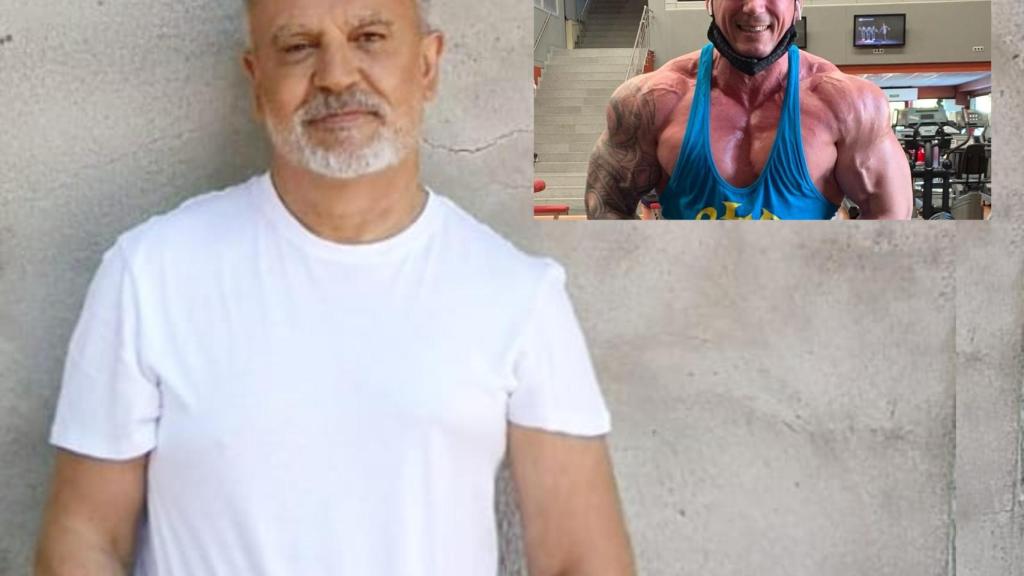 Enrique del Pozo junto a su pareja sentimental, Rubén Sánchez, en montaje de JALEOS.