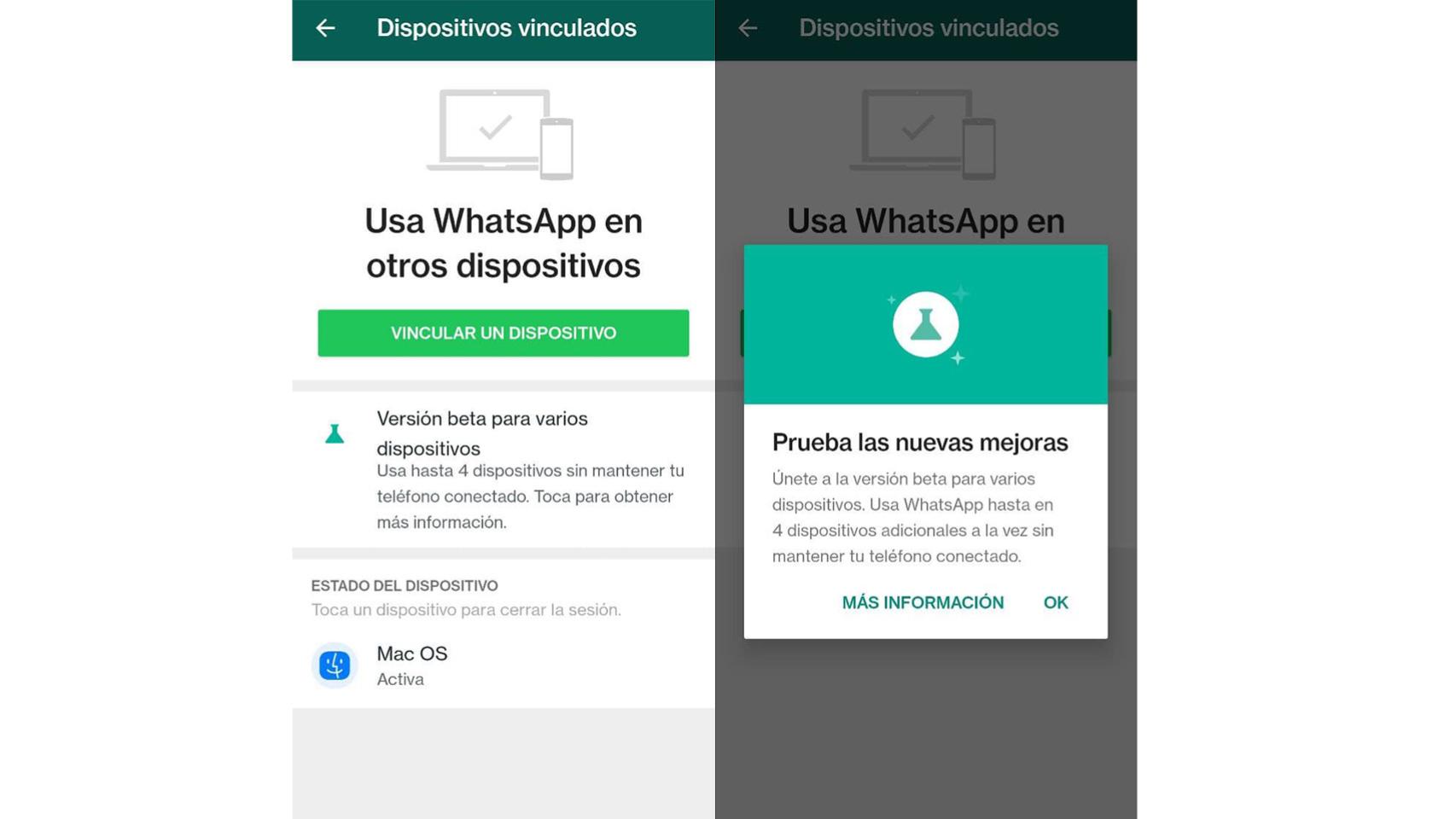 WhatsApp mejora su función multidispositivo: así puedes tener tu