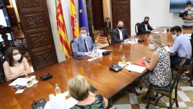 Reunión del Gobierno valenciano para acordar las nuevas restricciones. EE