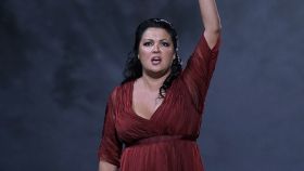 La soprano Anna Netrebko durante su interpretación de 'Tosca' en el Teatro Real.