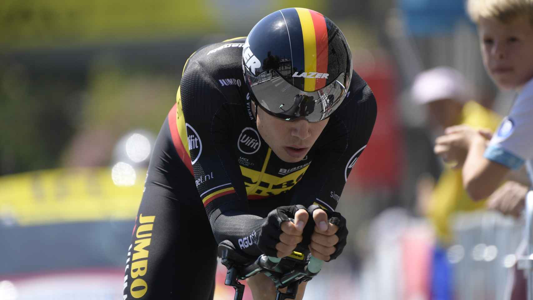 Wout Van Aert en la contrarreloj del Tour de Francia 2019 en Pau