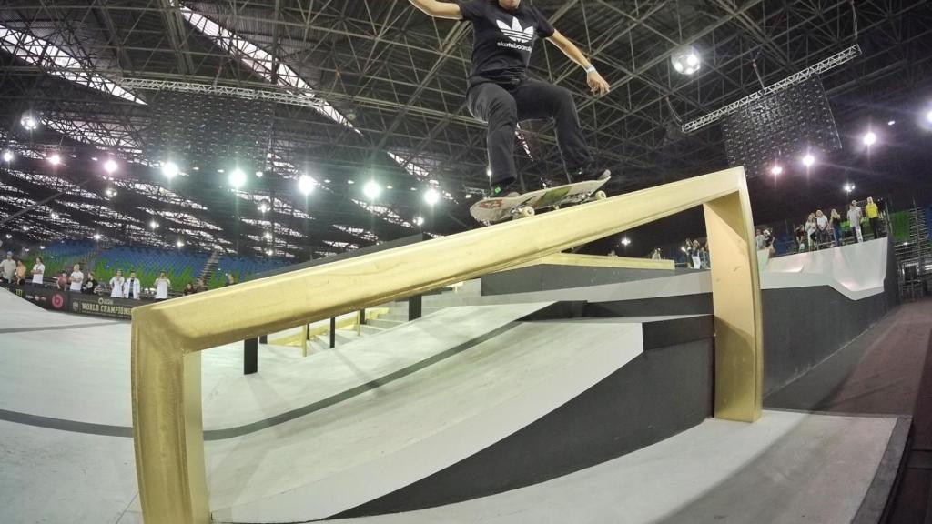 Andrea Benítez, durante una prueba