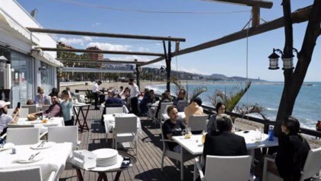 Imagen de la terraza de un bar de Málaga.