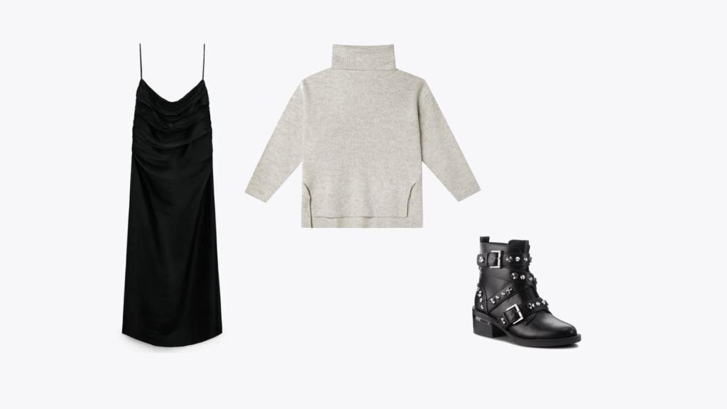 El jersey convierte el vestido en una falda y aporta un toque 'grunge'.