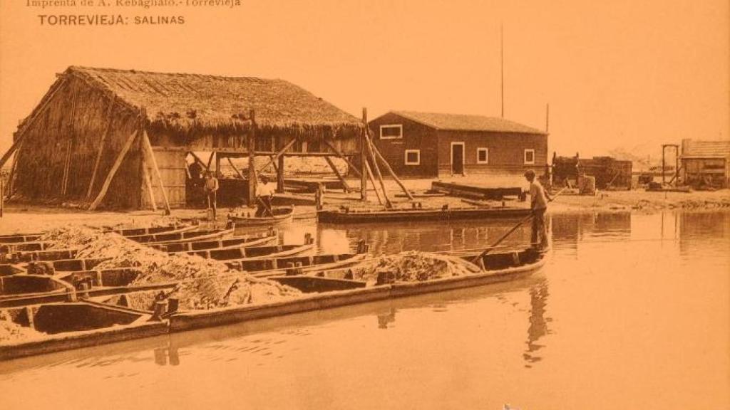 Salinas de Torrevieja, foto histórica.