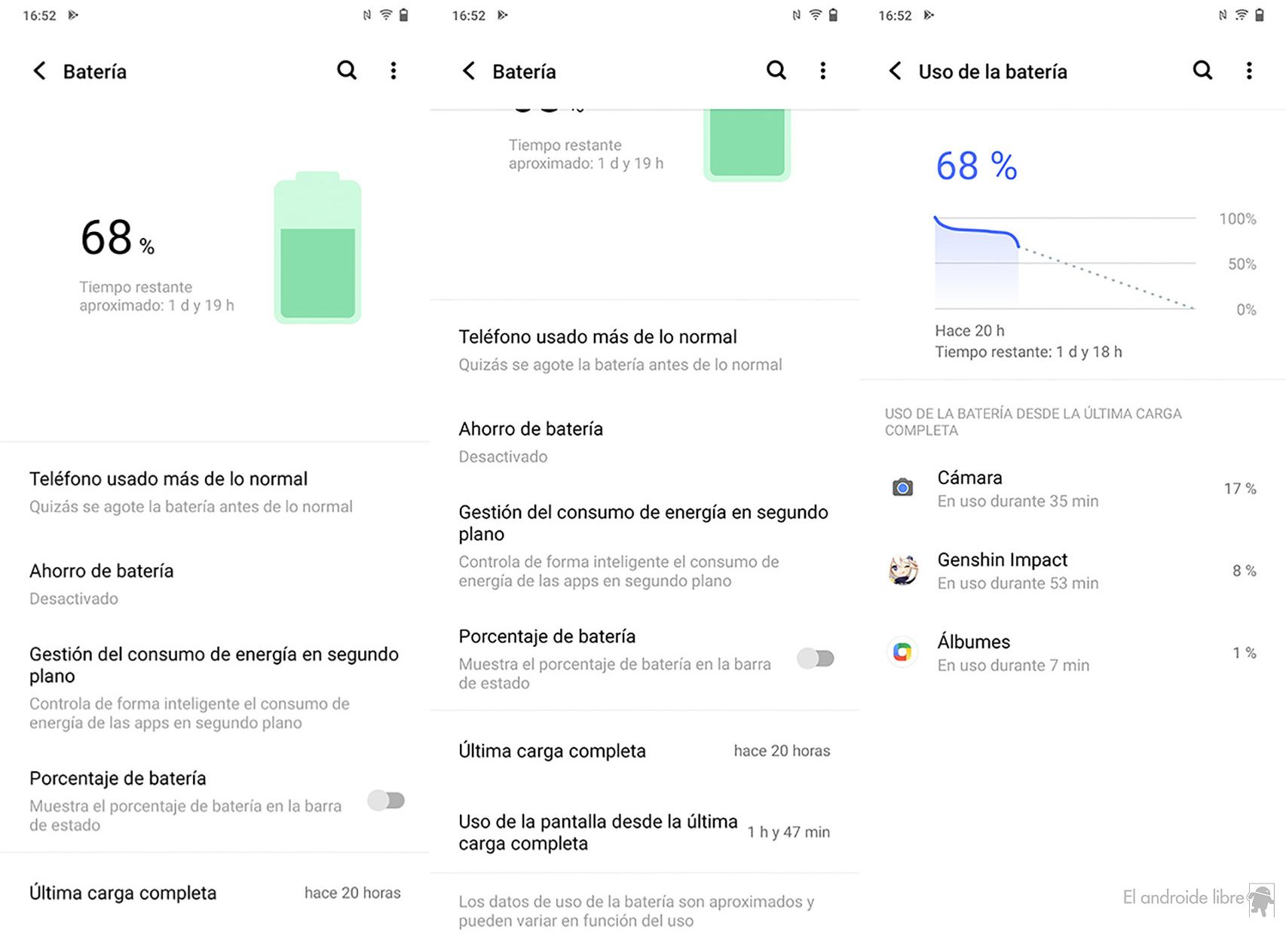 Uso de la batería en el vivo V21 5G