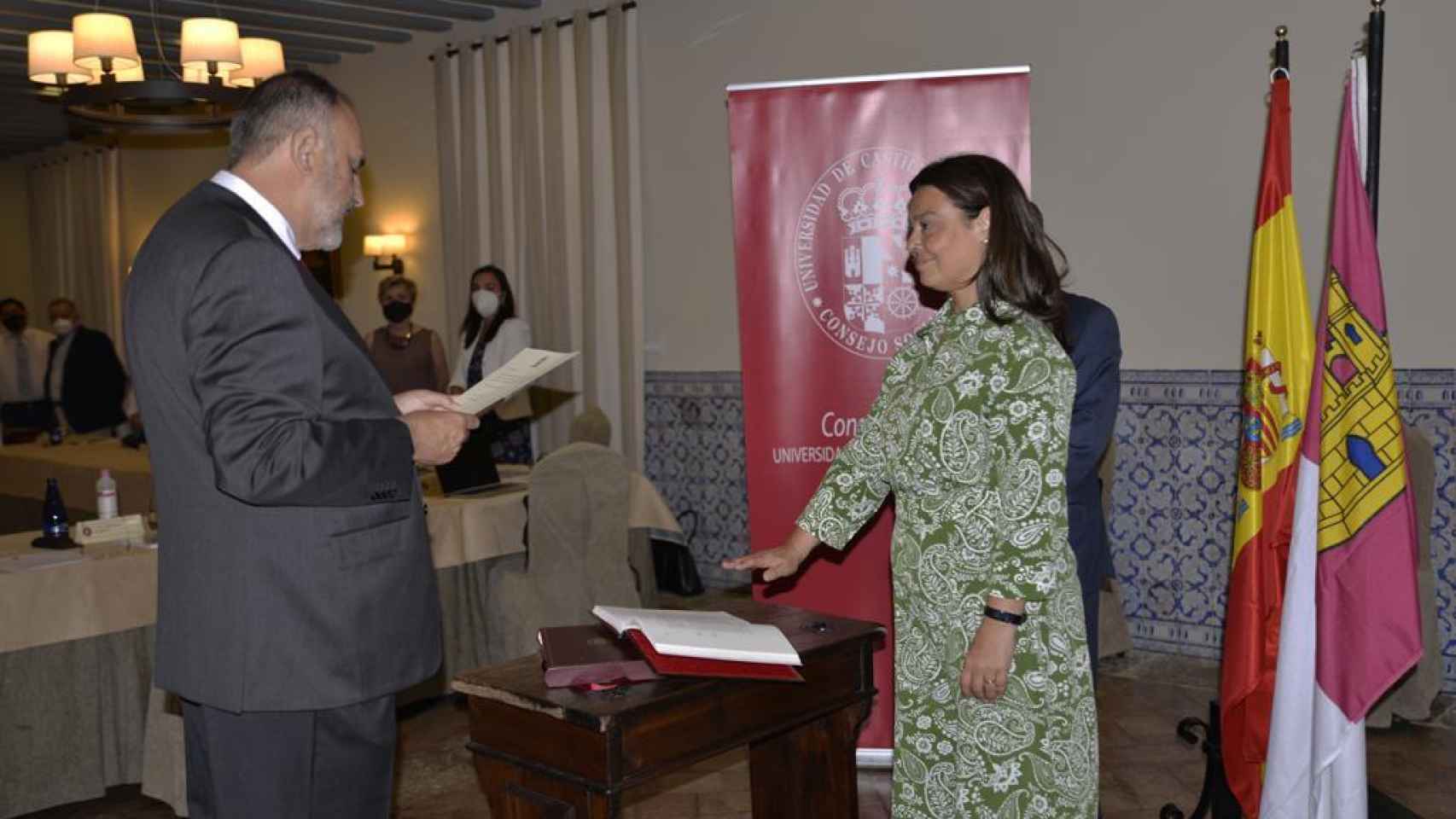 Pilar Zamora en el acto de toma de posesión del cargo.