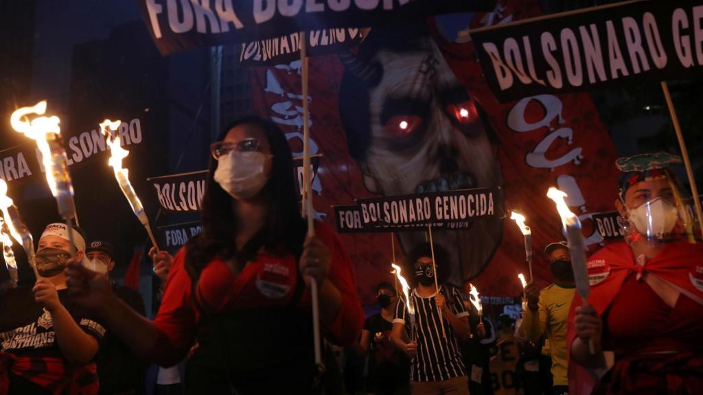 Protestas para exigir la destitución de Bolsonaro.