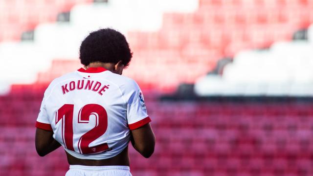 Jules Kounde, durante un partido con el Sevilla CF