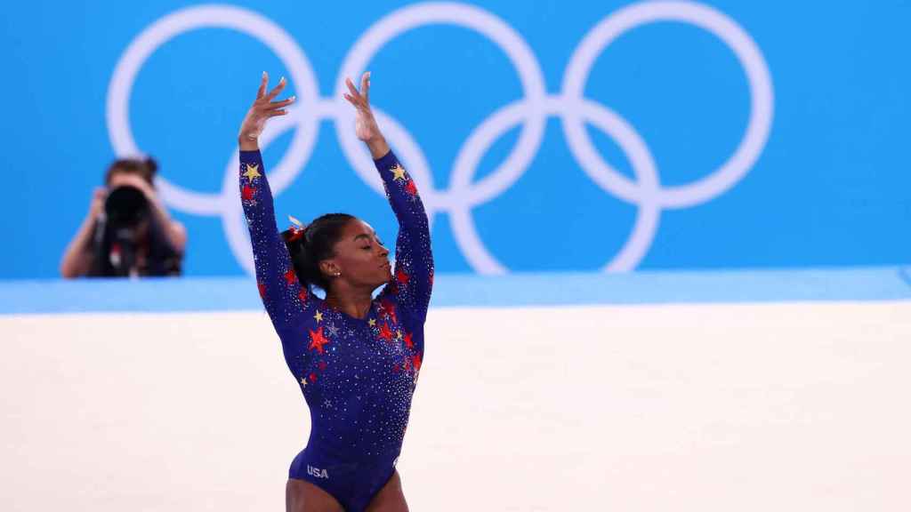 Simone Biles, in the Tokyo 2020 Olympic Games