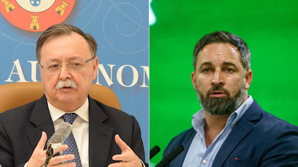 Juan Jesús Vivas, presidente de Ceuta, y Santiago Abascal, presidente de Vox.