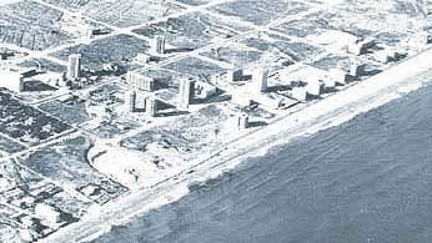 Construcciones en la Playa de san Juan en 1965.