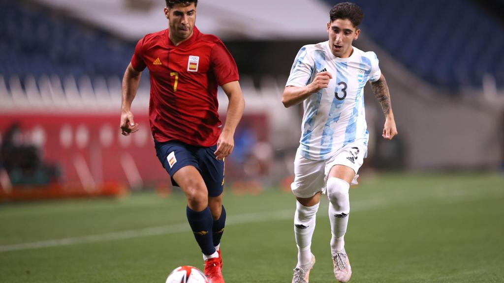 Marco Asensio, durante el España - Argentina de los Juegos Olímpicos