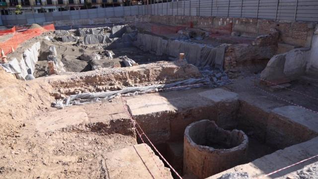 Vista de la parcela del Astoria durante los trabajos arqueológicos.