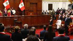 Acto de investidura del nuevo gobernante peruano, el izquierdista Pedro Castillo.