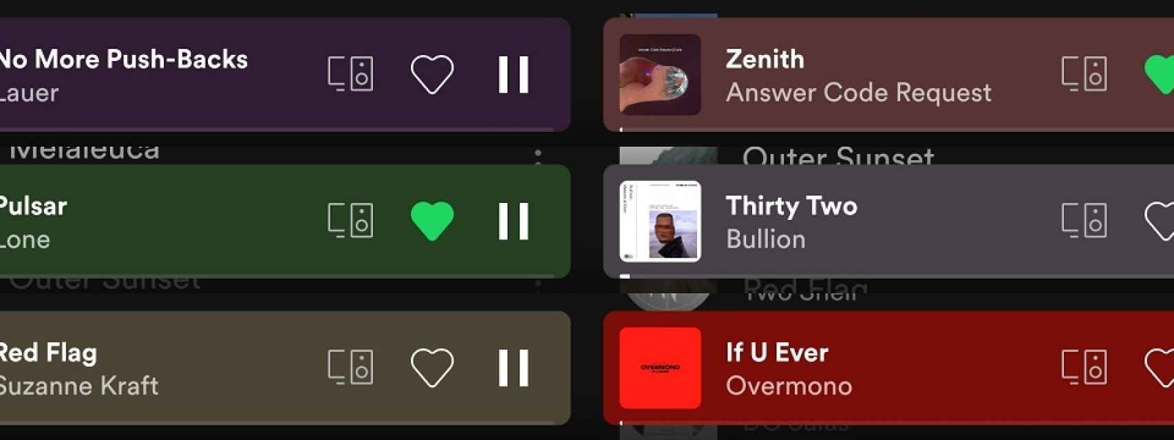 Spotify barra de reproduccion colores