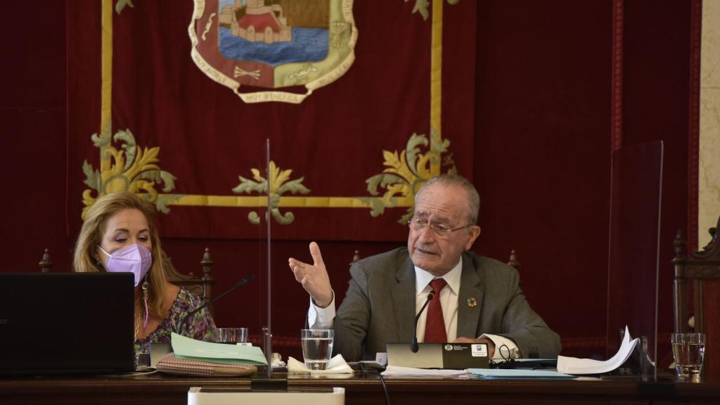 Francisco de la Torre, durante el Pleno del Ayuntamiento de Málaga.
