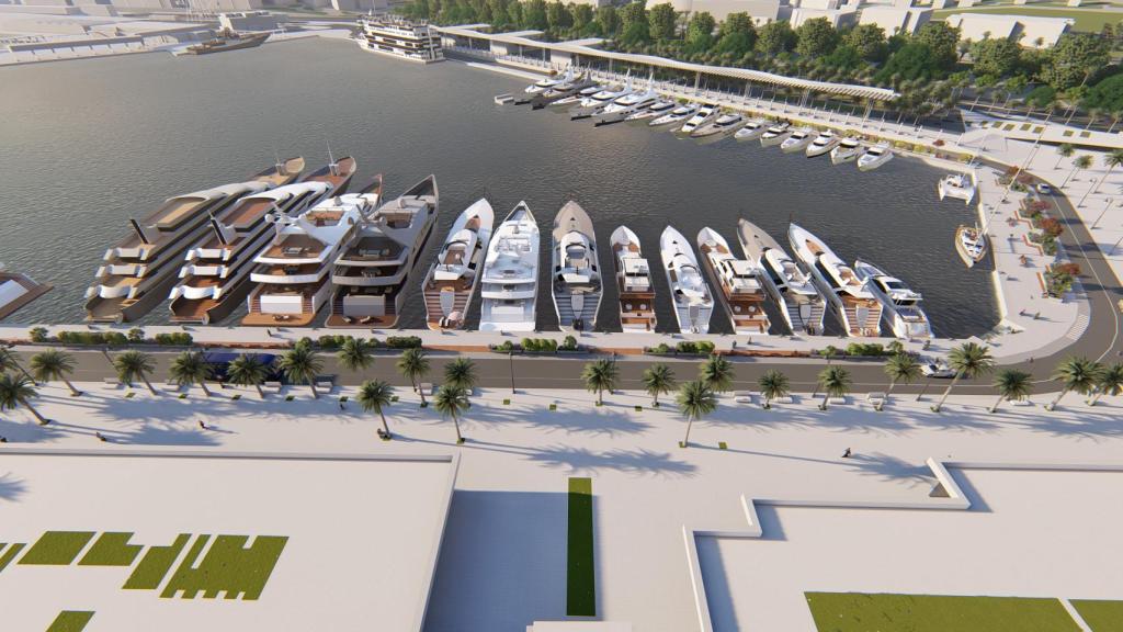 Otra imagen de la futura ordenación de los atraques en la marina de Málaga.