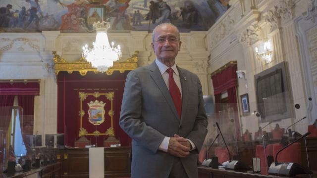 Francisco de la Torre, en el Salón de Plenos del Ayuntamiento de Málaga.