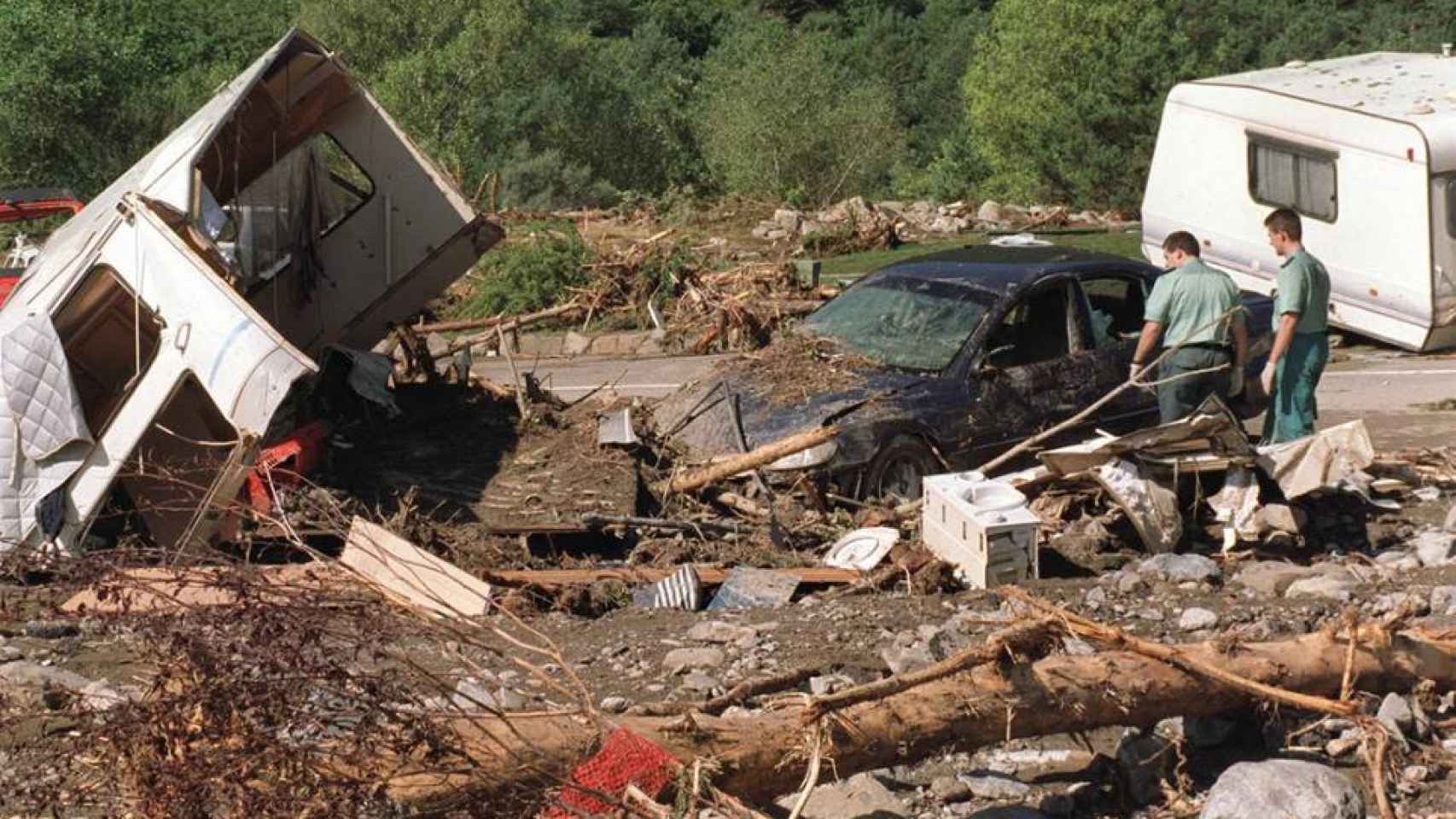 Imágenes de la tragedia de Biescas en 1996