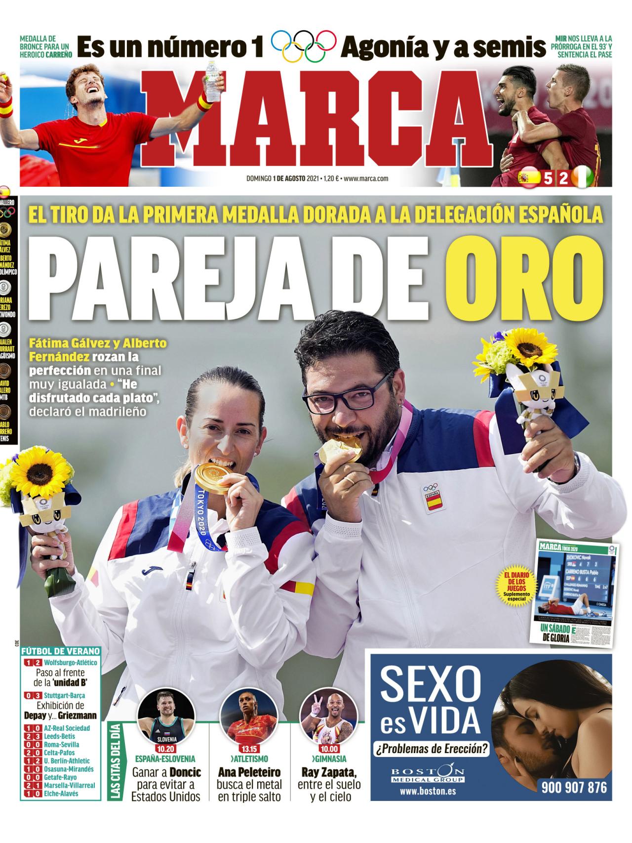 La Portada Del Diario Marca 01 08 2021