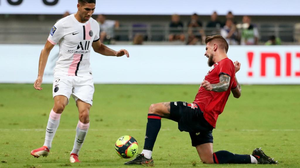 Achraf Hakimi, en un partido del PSG
