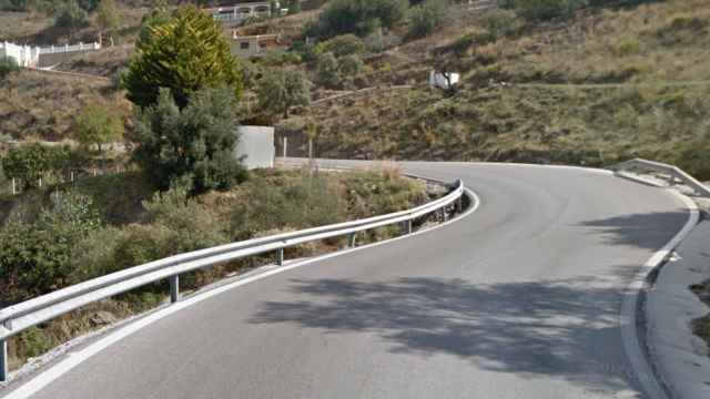 Vista de la carretera A-7207, que une Torrox con Canillas de Albaida.