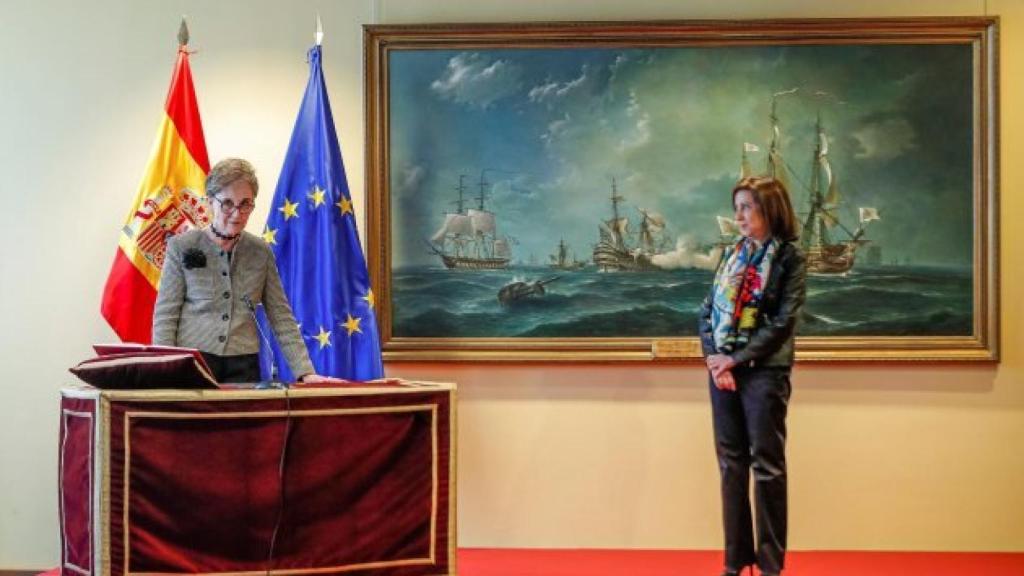 La nueva directora del CNI, Paz Esteban, durante su toma de posesión en febrero de 2020.