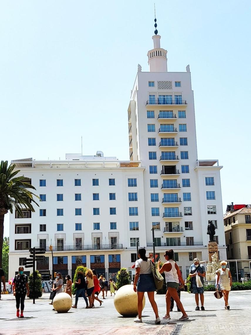 Edificio de La Equitativa, en Málaga, que albergará dos hoteles.