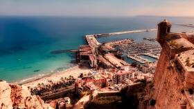 Vistas del Castillo de Santa Bárbara en Alicante