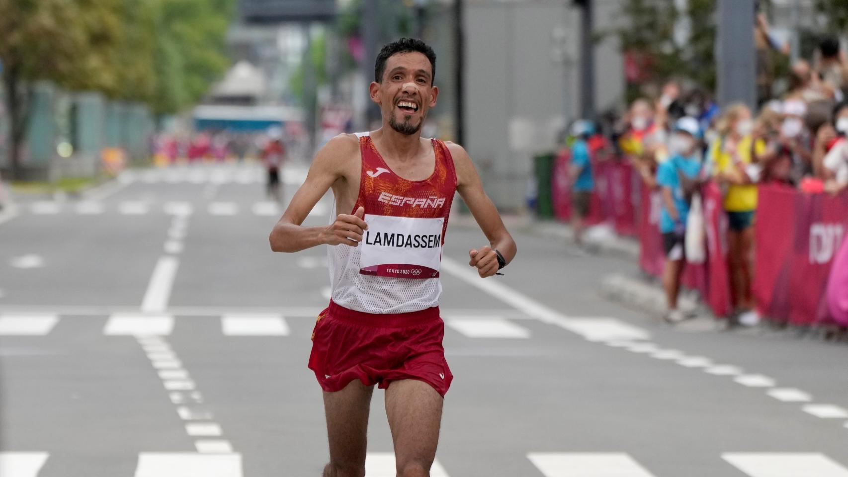 Ayad Lamdassem en la maratón de los Juegos Olímpicos de Tokio 2020