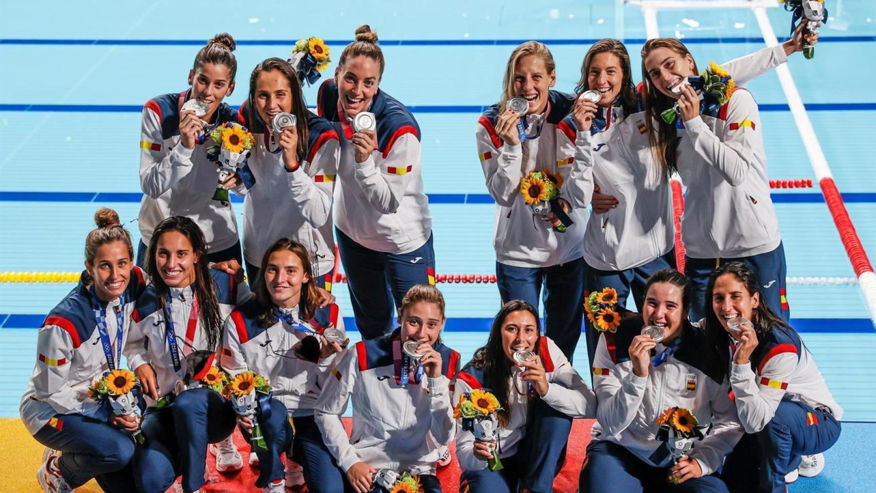 Las 17 medallas de España en los Juegos Olímpicos de Tokio 2020 El equipo femenino español de waterpolo, plata en los JJOO de Tokio 2020