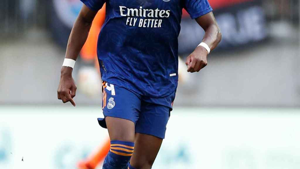 David Alaba en su primer partido con el Real Madrid