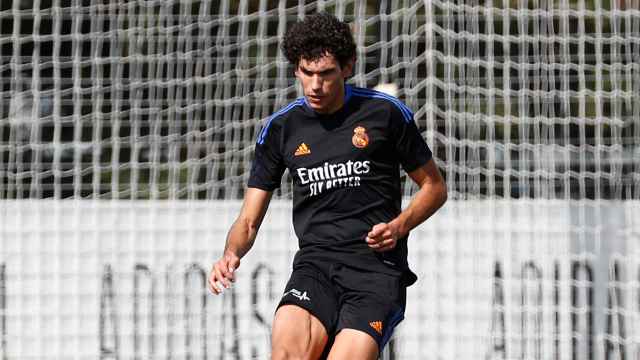 Jesús Vallejo, en un entrenamiento del Real Madrid