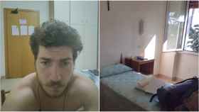 Fernando, en la habitación donde fue confinado en Italia.