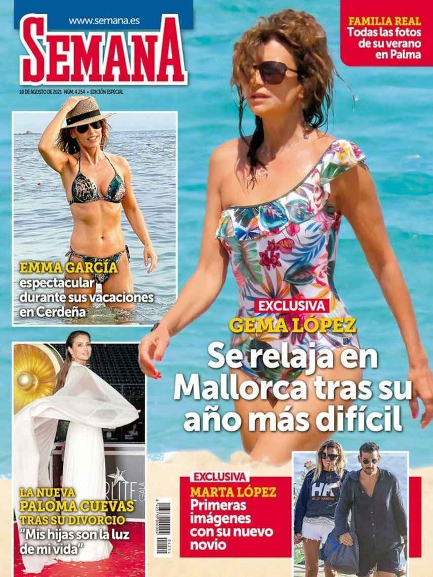 Gema López, protagonista de la revista 'Semana' este miércoles 11 de agosto de 2021.