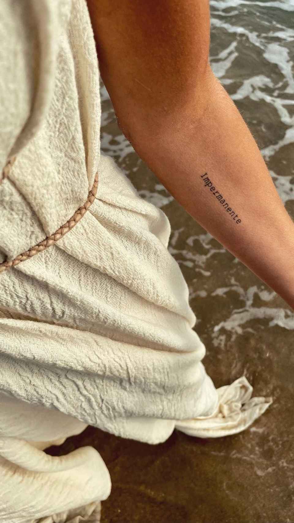 La imagen compartida por Sara Carbonero en la que muestra su nuevo tatuaje.