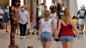 Una calle de Valencia llena de gente, esta semana.