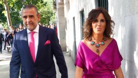 Marta Fernández junto a su pareja Jaime Martínez-Bordiú el pasado mes de julio en Madrid.