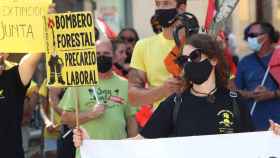Manifestación de trabajadores de Geacam. Foto: Óscar Huertas