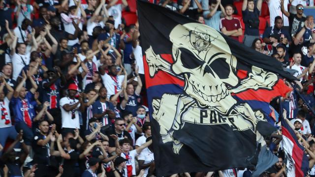 Los aficionados del PSG, en el Parque de los Príncipes