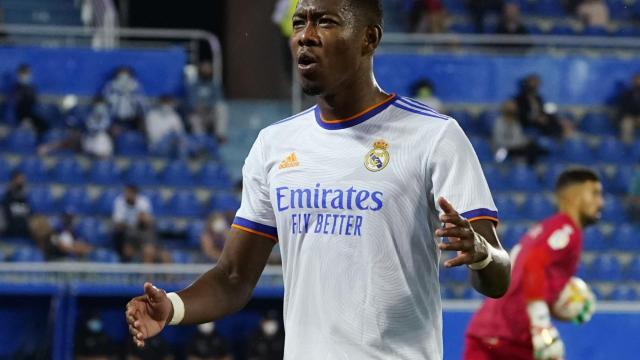 David Alaba, durante el partido frente al Alavés