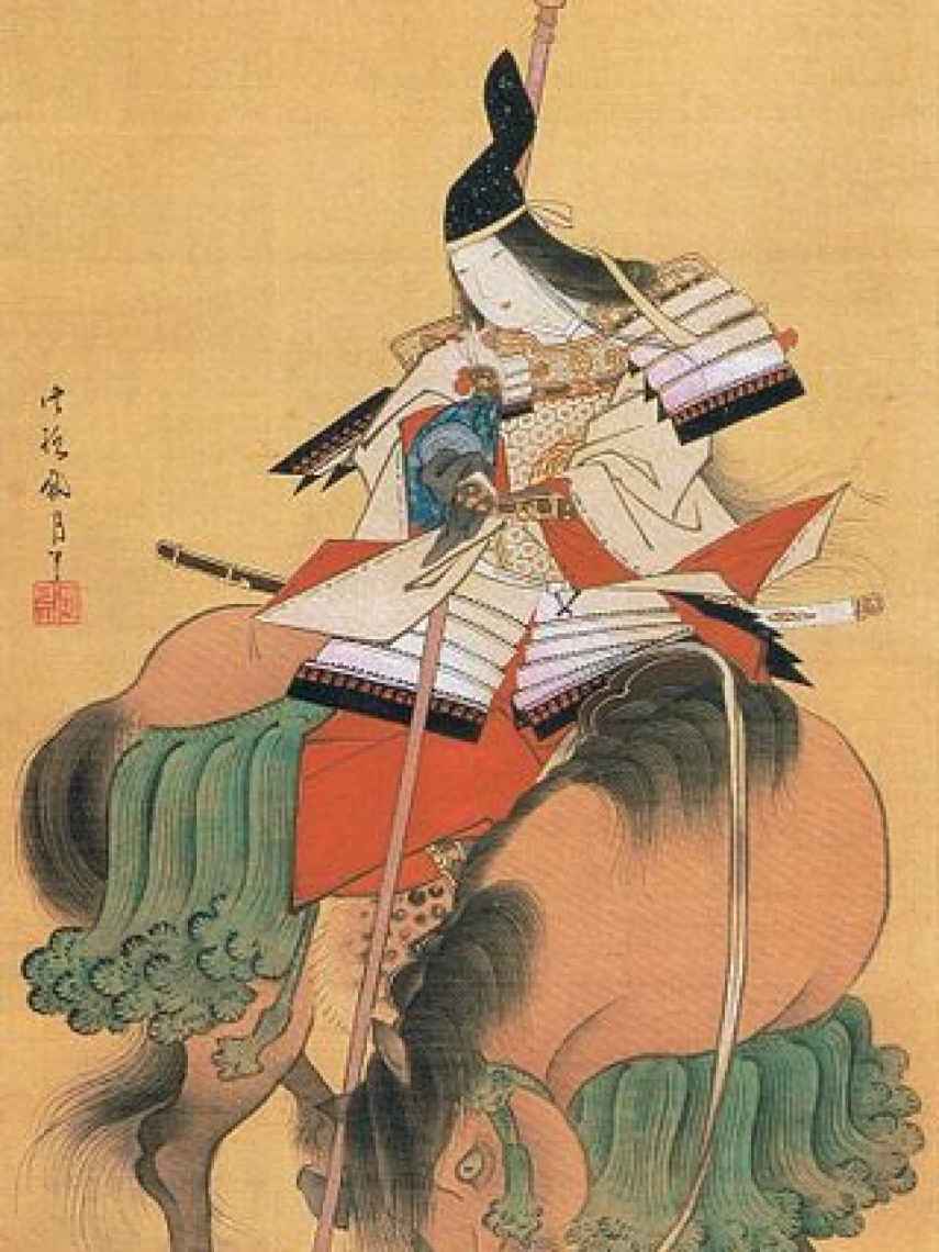 Tomoe Gozen, según un dibujo de Shitomi Kagetsu (siglo XVIII).