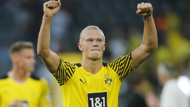 Erling Haaland, en un partido del Borussia Dortmund en la 2021/2022