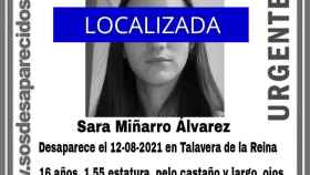 Localizada la adolescente de 16 años desaparecida en Talavera de la Reina