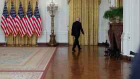 Joe Biden al concluir su comparecencia sobre la retirada de Afganistán.