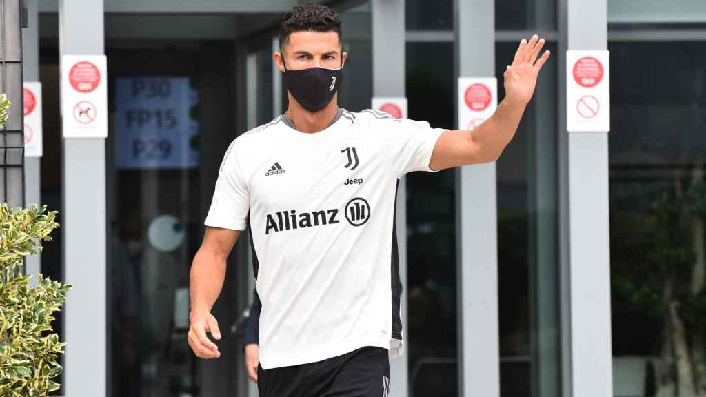 Cristiano Ronaldo durante una concentración con la Juventus