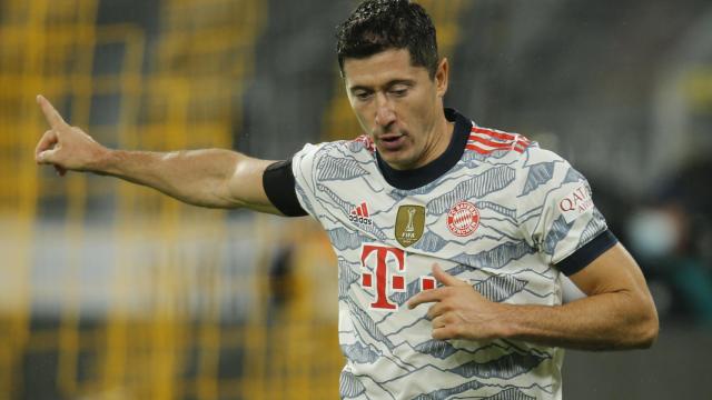 Rober Lewandowski celebra un gol con el Bayern de Múnich