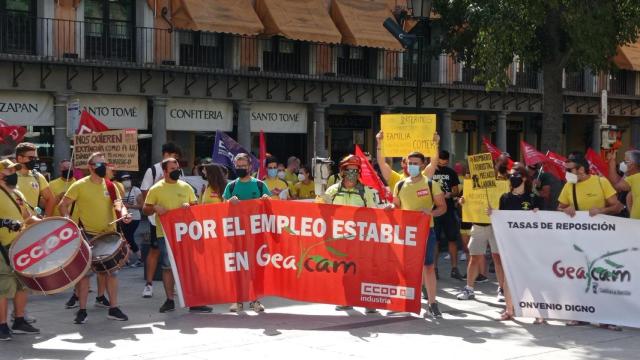 Huelga de Geacam. Foto: CCOO